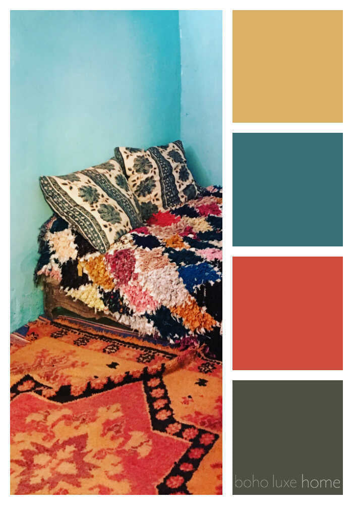 During our recent travels, Morocco's landscapes, fabrics, architecture and people inspired us to create some color palettes of our own. Each of these 38 photos from Morocco tells a travel story - and has inspired its own unique color palette. Use these color ways to start planning your wall colors, your decor, your outfit or any color scheme.