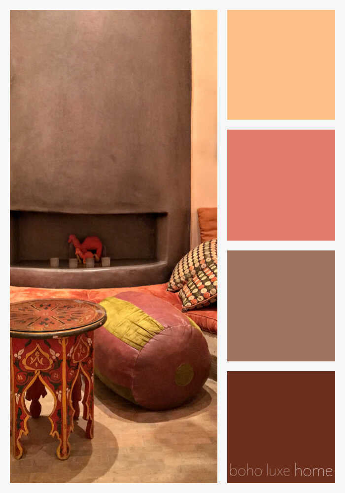 During our recent travels, Morocco's landscapes, fabrics, architecture and people inspired us to create some color palettes of our own. Each of these 38 photos from Morocco tells a travel story - and has inspired its own unique color palette. Use these color ways to start planning your wall colors, your decor, your outfit or any color scheme.