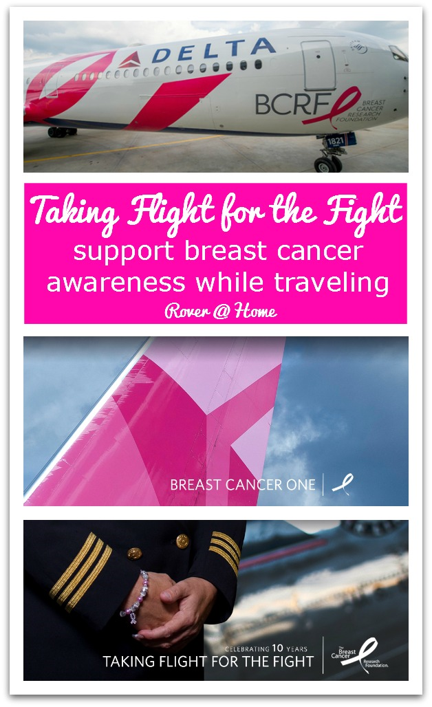 Delta airlines kids plane shaped pink backpack breast cancer awareness