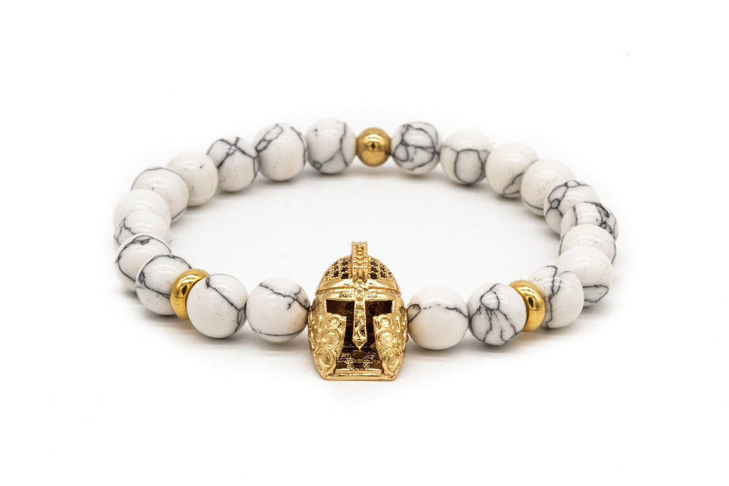 uncommon-mens-beads-bracelet-one-gold-jeweled-warrior-charm-white-jasper-beads