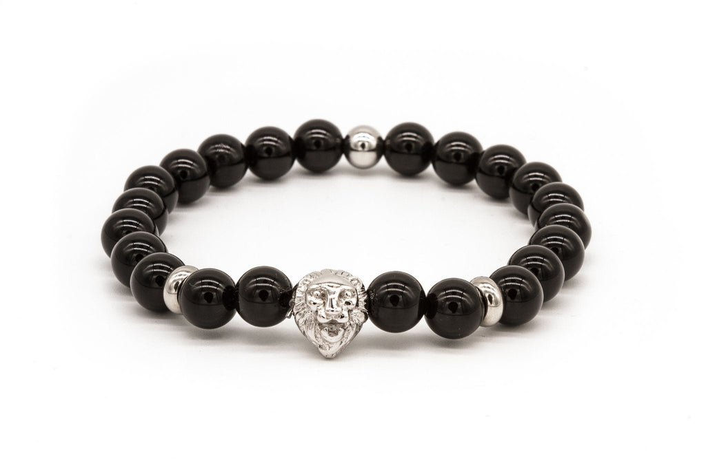 uncommon-mens-beads-bracelet-one-silver-lion-charm-onyx-beads