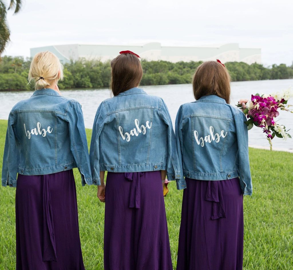 bridesmaid denim jacket