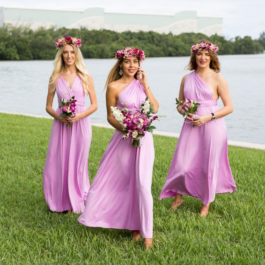 lavender convertible bridesmaid dress