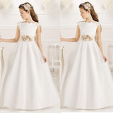 Flower Girl Dresses for Wedding Sleeveless Floor-Length