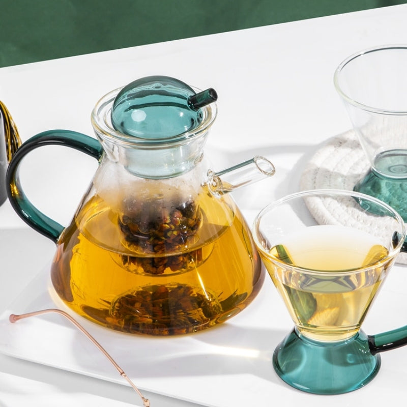 Glass Tea Pot With Amber Handle – Long's Tea