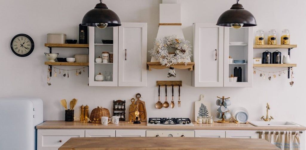 Storage & Space Saving ideas for Tiny Homes, in a beautiful white tiled small kitchen, at Estilo Living.