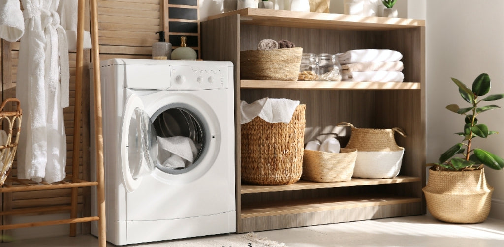Bathroom & Laundry Storage solutions and ideas for Tiny Homes and small living spaces, at Estilo Living.