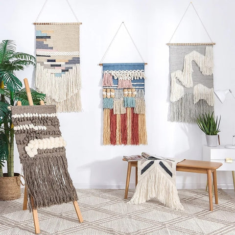 Buy Fringed Scandi Macrame Wall Hanging Tapestry - Shop Online Now at Estilo Living
