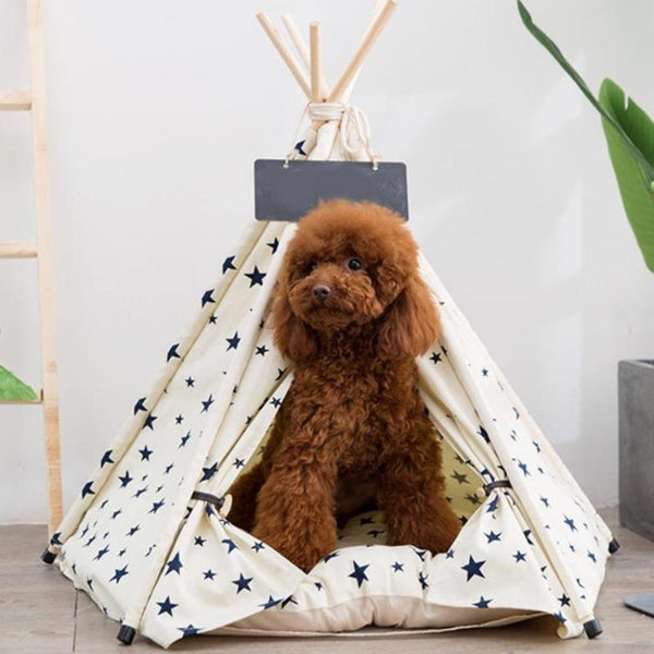 The Large Dog Bed Teepee with Plush Dog Bed Cushion from Estilo Living - Buy Dog Teepees Online & Other Pet Accessories