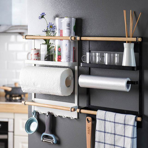 Magnetic Paper Towel Holder Wall Mounted Kitchen Fridge Adjustable