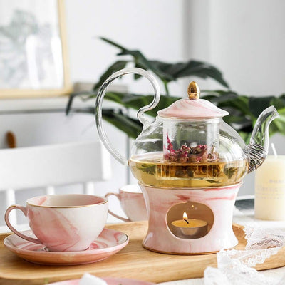 Crystal-Clear Teapot for Herbal, Loose-leaf, and Blooming Teas (Cups o –  CottageCurios