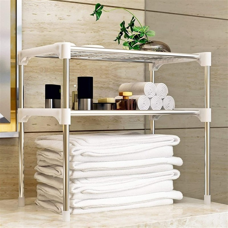 Sink Pull-out Storage Rack, 1/2 Tier Under Sink Organizer With 4 Hooks,  Kitchen Pantry Organization And Storage, Bathroom Cabinet Cupboard  Countertop Organizer, Spice Rack Organizer, Home Kitchen Supplies - Temu