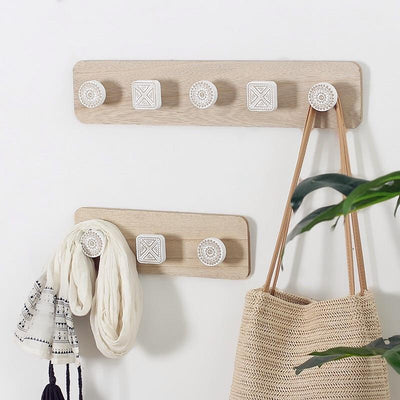 Self Adhesive Wood Hooks Punching-free Wall Decor Storage Hook Behind-door  Keys Coat Holder Clothes Coat Hat Hanger Wall Organizer Hooks -  Canada