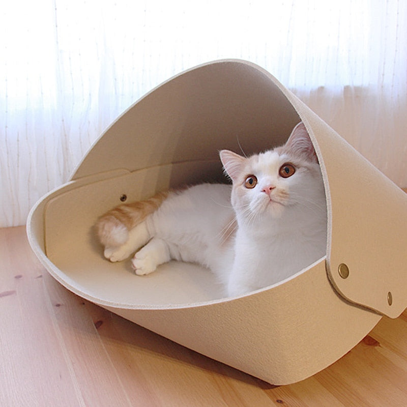 Luxe Felt Cat Cave Bed - Buy Cat Beds Online Now at Estilo Living