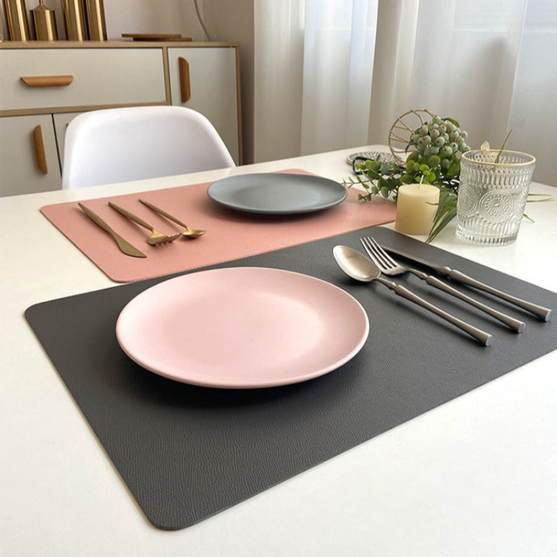 Pvc Round Placemats, Cup Coasters, Table Mats With Stylish Faux Leather And  Creative Edging Placemat, Home Decoration - Temu