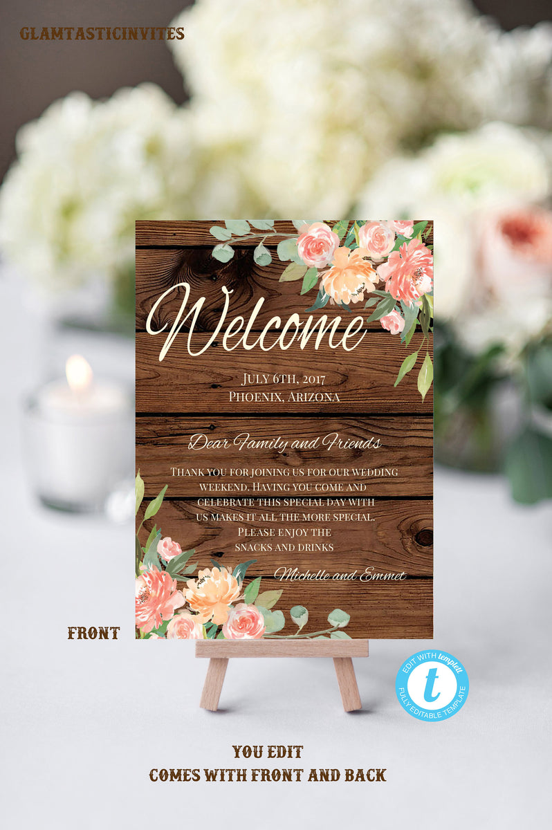 Wedding Welcome Note Template