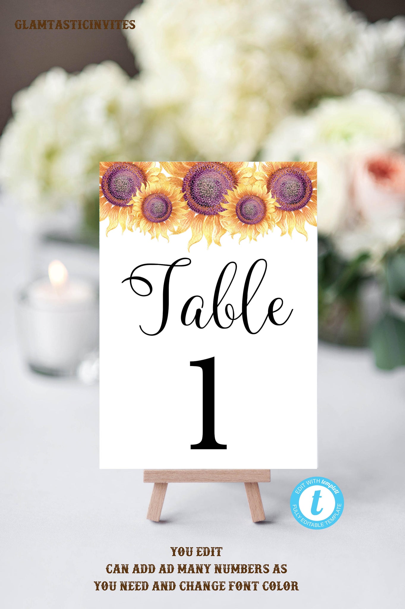 Table Numbers Template Printable Table Numbers Wedding Table