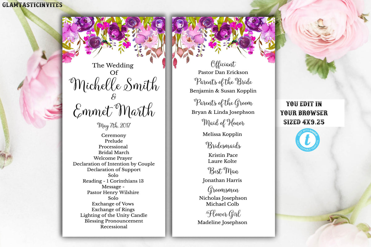 wedding programs templates for mac