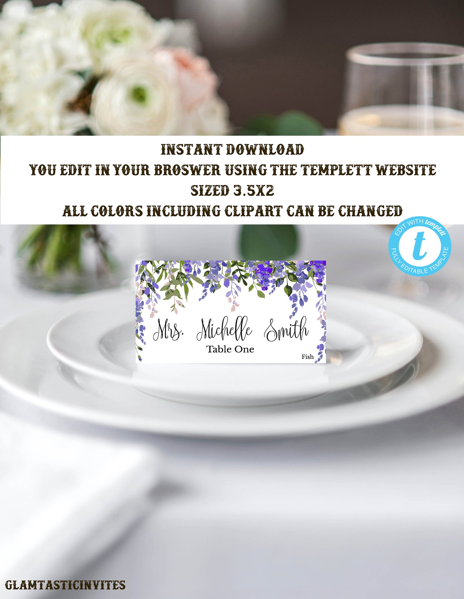 Place Card Template Food Tent Template Wedding Place Cards