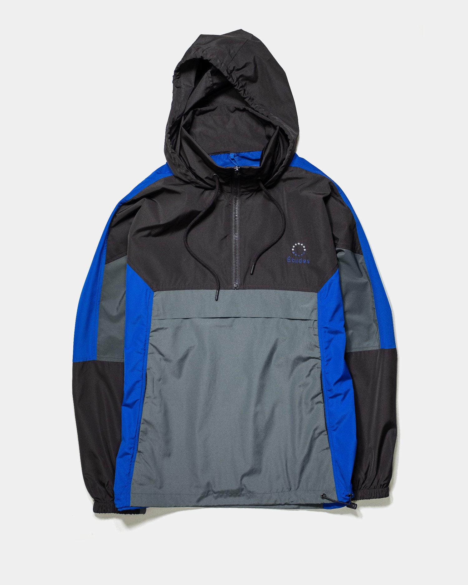 Études Challenger Anorak in Black, Green & Blue Nylon E17B-038-55