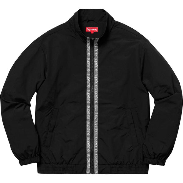 supreme classic logo taping track jacket red