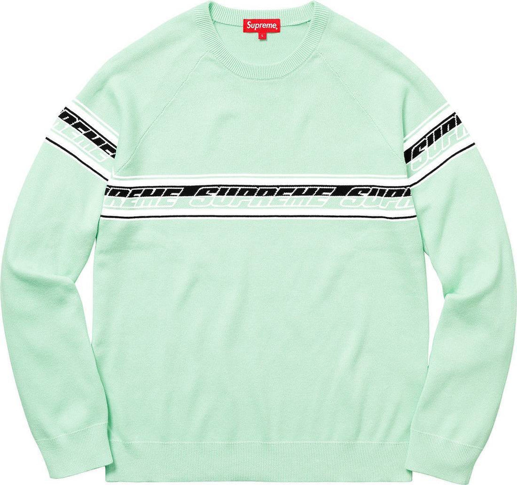 supreme striped raglan sweater