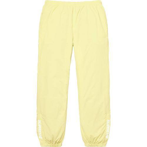 yellow warm up pants