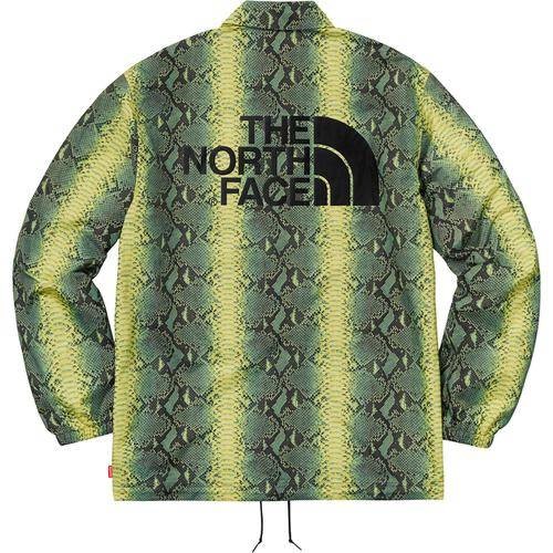 supreme the north face snakeskin taped seam coaches jacket green