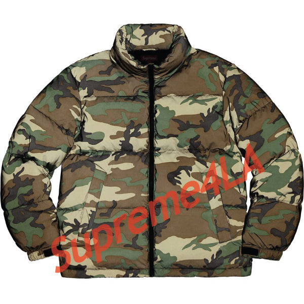 reflective camo down jacket