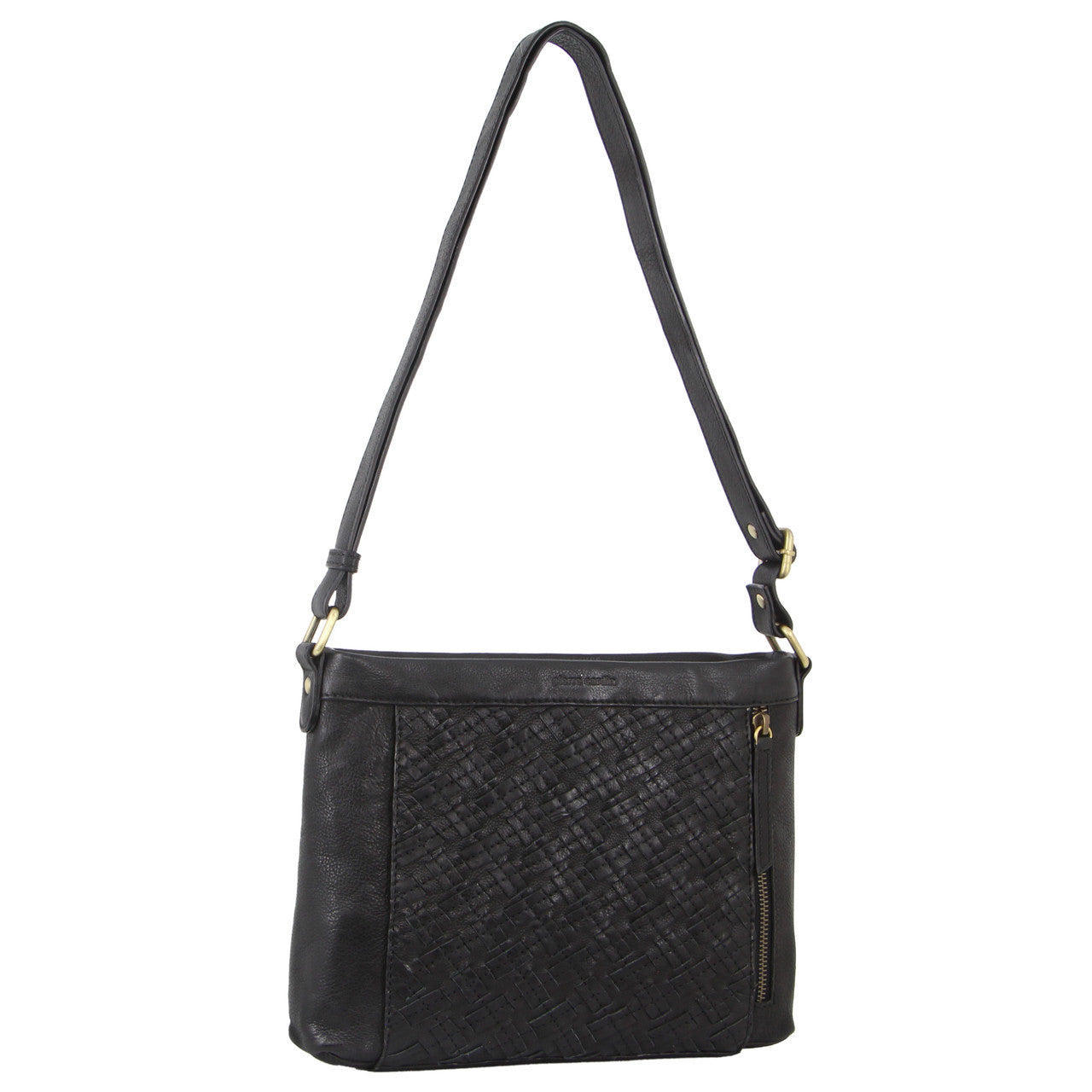 Pierre Cardin Woven Leather Crossbody Bag PC3479