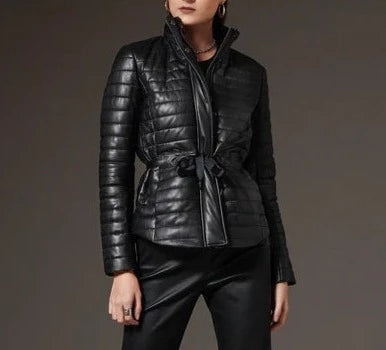 Women's  Leather Katie Quilted Jacket