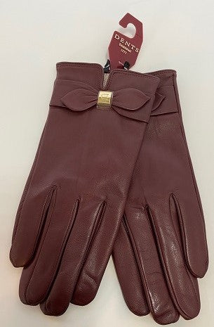 Dents Women's Leather Bow Gloves DE770044