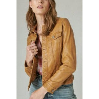 Women's  Leather Jean Jacket  7W31343