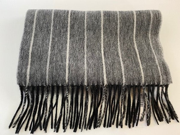 Dents Pure  Lambswool Pinstripe Woven Scarf DE20034