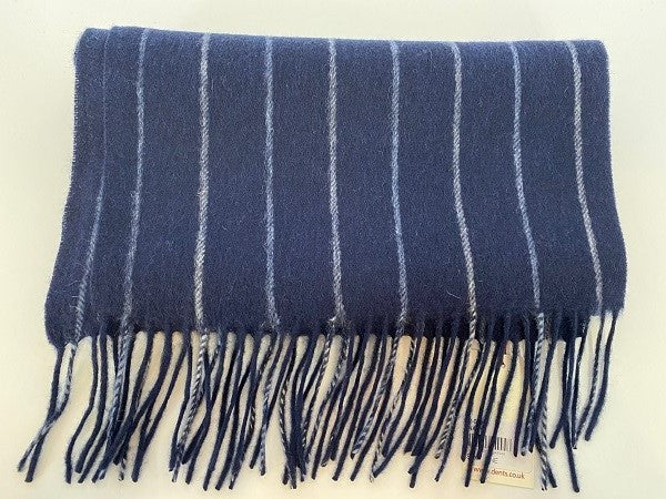 Dents Pure  Lambswool Pinstripe Woven Scarf DE20034