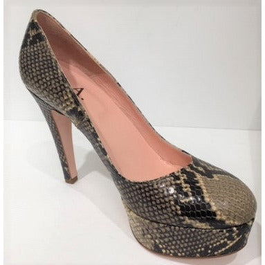 Leather Snake embossed Pump 4884