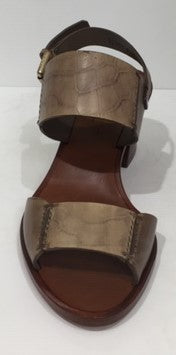 Italian Leather Cube Heel Sandal SA5319