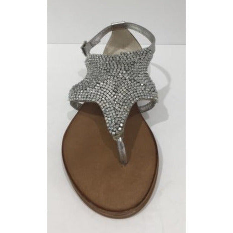 Italian Leather  and Beaded Sandal IN6377