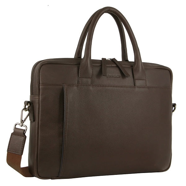 Pierre Cardin Rustic Leather Laptop Satchel PC3504