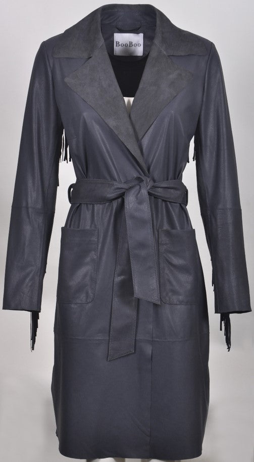 Women's Shiri Fringed Napalan Leather Coat