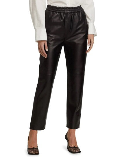 Women's Cole Elasticised Waist Leather Pants