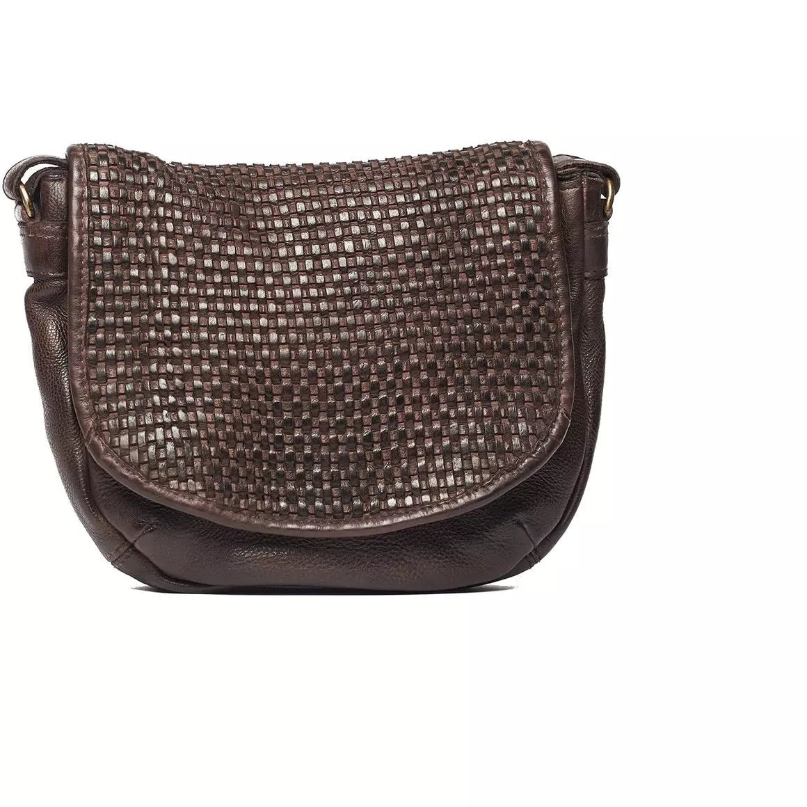 Oran Bridget Leather Woven Crossbody Bag  ORRH2962