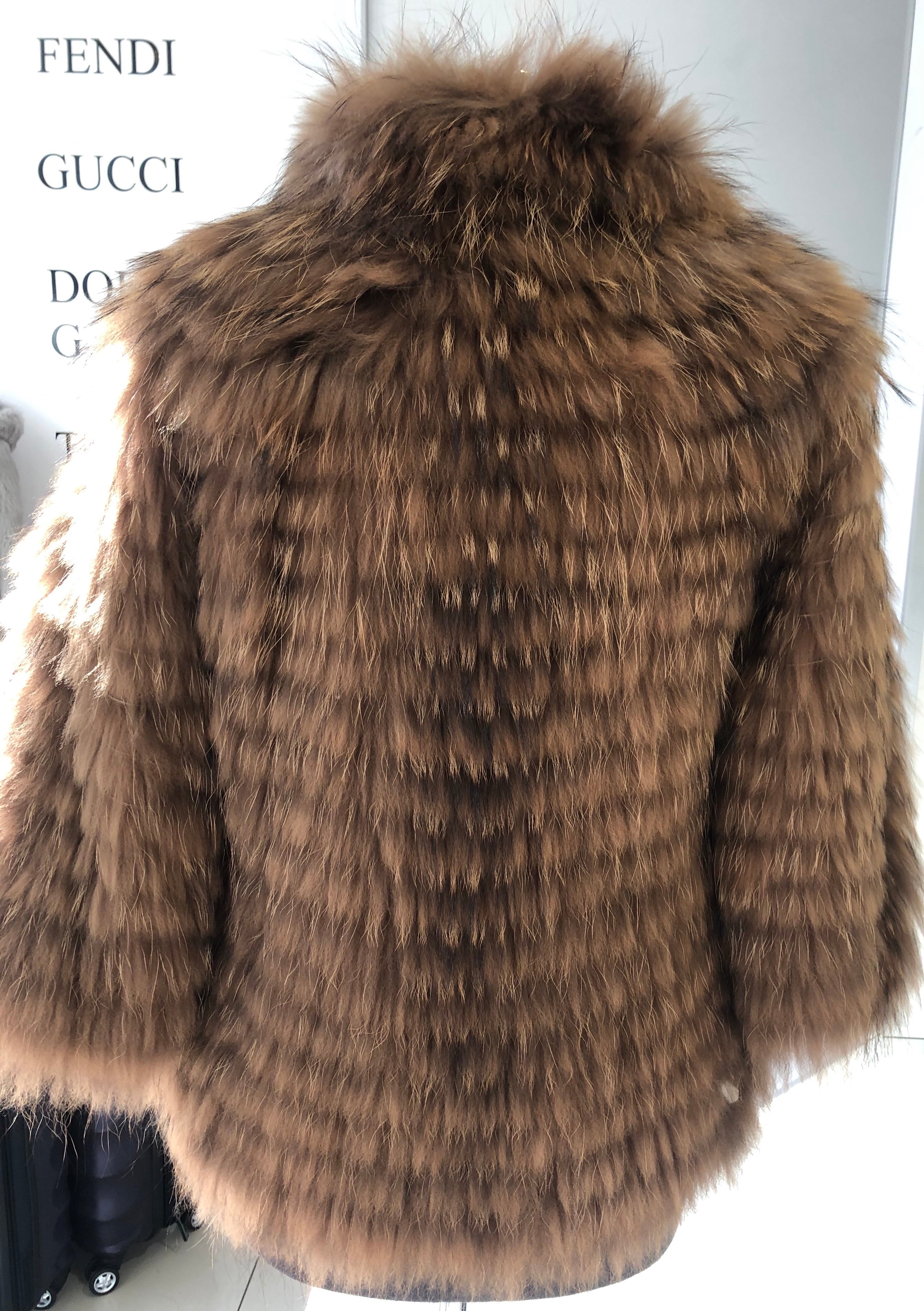 Shine and Dance Shine and Dance Racoon Fur Jacket BCA89942