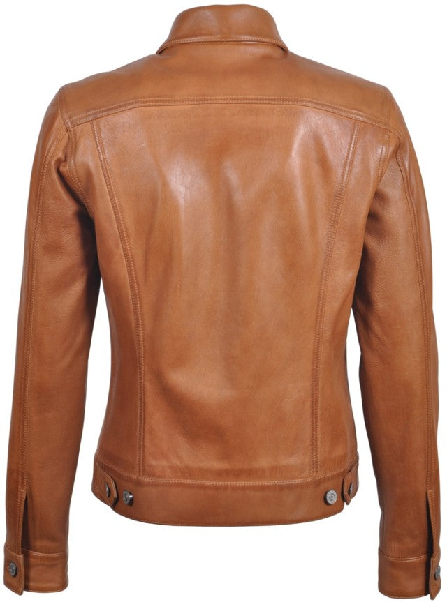 Women's Julia Leather Jean Jacket