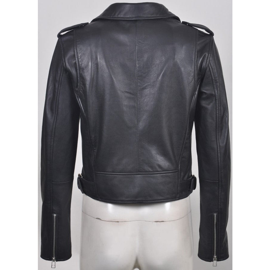 Women's Perf Ziggy Zip Leather Biker