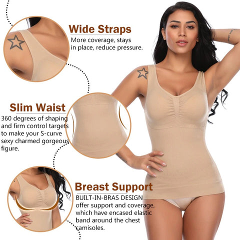 Tummy Control Shapewear Compression Tank Top for Women