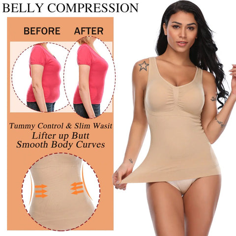 Tummy Control Shapewear Compression Tank Top for Women