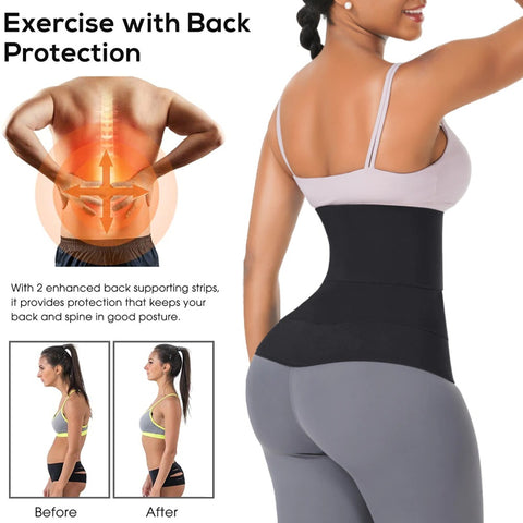 Compression Bandage Tummy Wrap Waist Trimmer with Lumbar Support