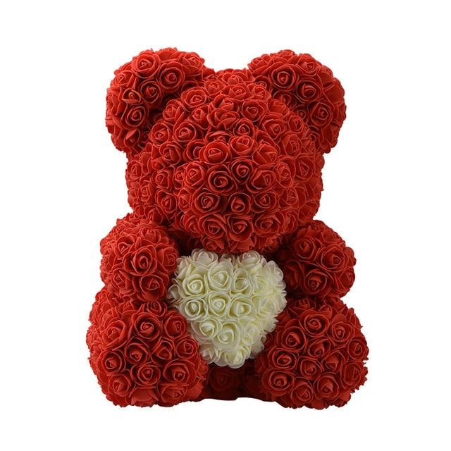 handmade rose teddy bear