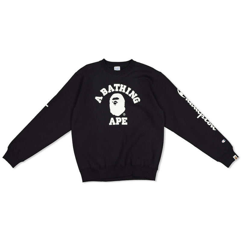 bape x champion college crewneck